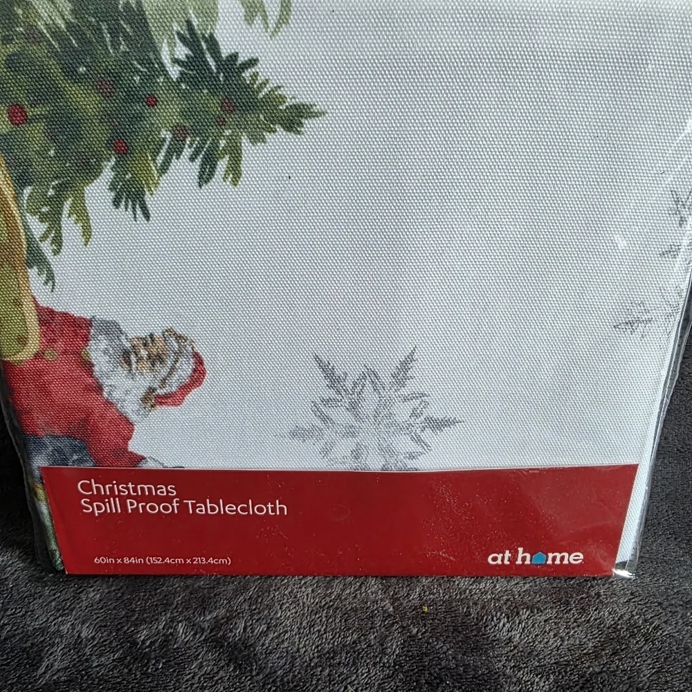 New Santa's Sleigh Christmas Tablecloth spill proof, 60 × 84